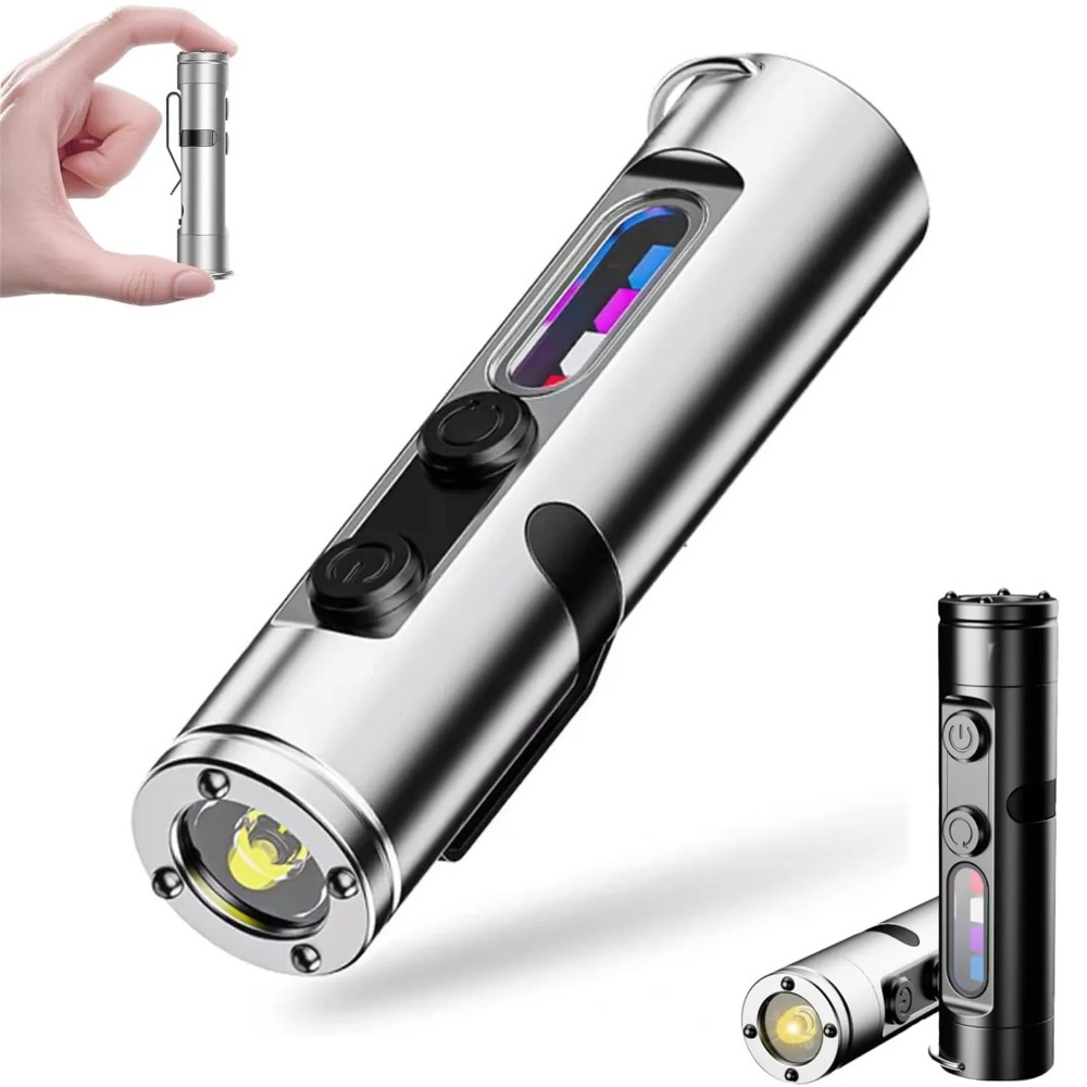 Outdoor Adventure Trips - Mini przenośna latarka LED EDC, ładowana