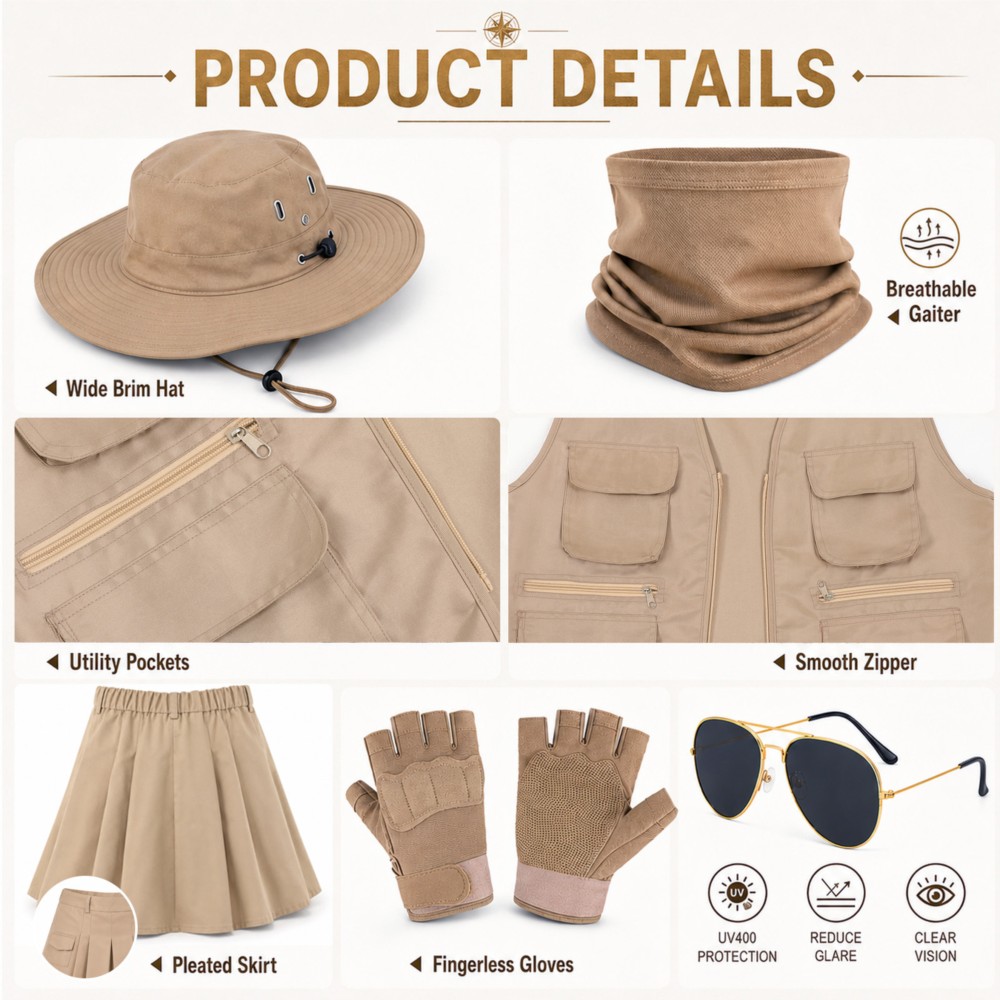 Odzież dla odkrywców, kapelusz – Outdoor Adventure Outfit recenzja i cena